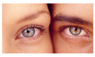 男性的眼睛和女性相比